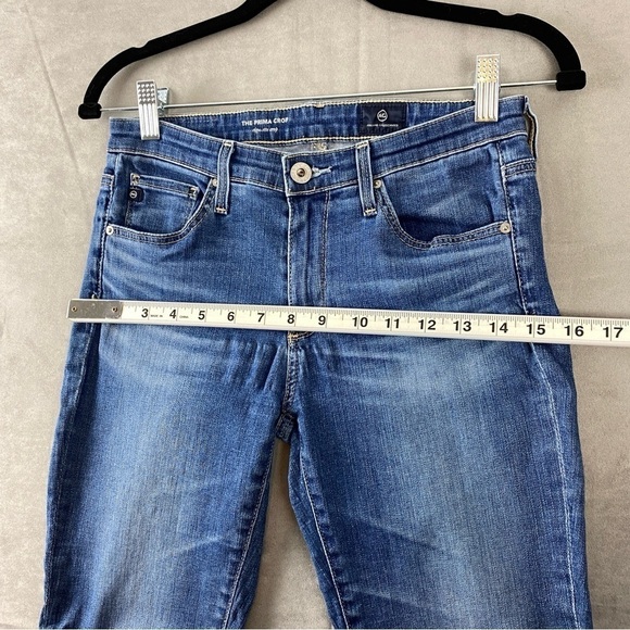 AG Adriano Goldschmeid Prima Crop Cigarette Jeans Womens 26R Raw Hem Medium Wash - Picture 14 of 15